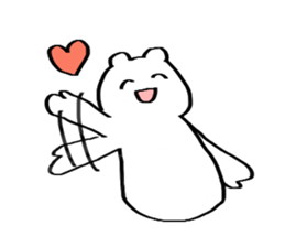 white bear Kumatyan sticker #9734168