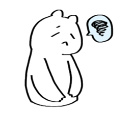 white bear Kumatyan sticker #9734182
