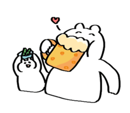 white bear Kumatyan sticker #9734185