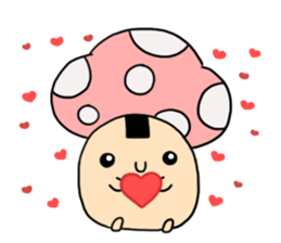 onigiri mushroom sticker #9734223