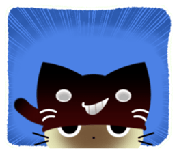 Cat pantomime theater sticker #9734473