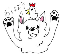 White Chihuahua everyday winter sticker #9735192