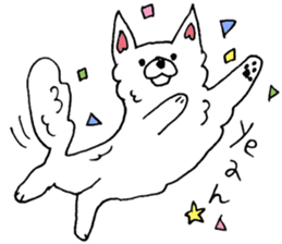 White Chihuahua everyday winter sticker #9735194