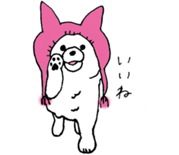 White Chihuahua everyday winter sticker #9735195