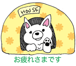 White Chihuahua everyday winter sticker #9735197