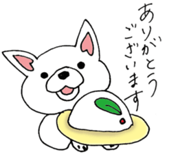 White Chihuahua everyday winter sticker #9735198