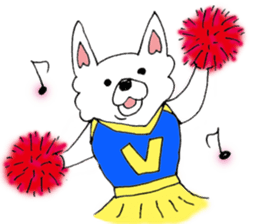 White Chihuahua everyday winter sticker #9735203