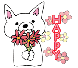 White Chihuahua everyday winter sticker #9735204