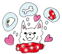 White Chihuahua everyday winter sticker #9735229