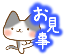 Message of gray cat sticker #9735232