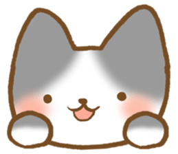 Message of gray cat sticker #9735236