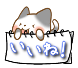 Message of gray cat sticker #9735246