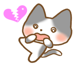 Message of gray cat sticker #9735247