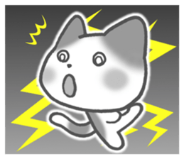 Message of gray cat sticker #9735255