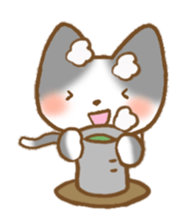 Message of gray cat sticker #9735262