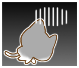 Message of gray cat sticker #9735265