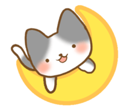 Message of gray cat sticker #9735268