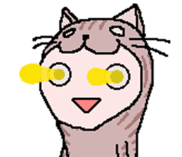 Penguin and Cat and the laser beam sticker #9735392