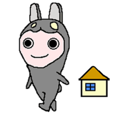 Penguin and Cat and the laser beam sticker #9735414