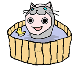 Penguin and Cat and the laser beam sticker #9735421