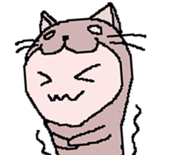 Penguin and Cat and the laser beam sticker #9735428