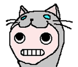 Penguin and Cat and the laser beam sticker #9735429