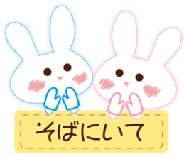 The rabbit likes gloves sticker #9735632