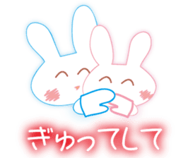 The rabbit likes gloves sticker #9735636