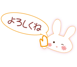 The rabbit likes gloves sticker #9735646