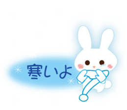 The rabbit likes gloves sticker #9735647