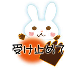The rabbit likes gloves sticker #9735648