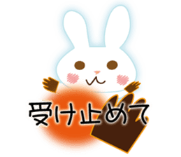 The rabbit likes gloves sticker #9735648
