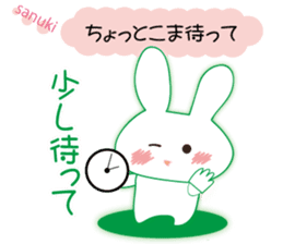 The rabbit likes gloves sticker #9735669