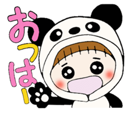 Hawaiian Girl ocyame costume Hen 1 sticker #9736712