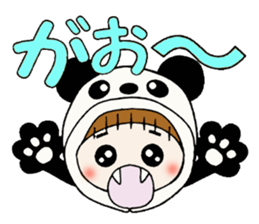 Hawaiian Girl ocyame costume Hen 1 sticker #9736713