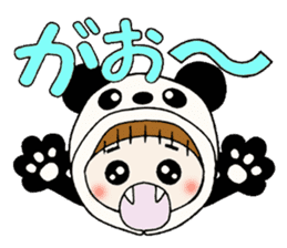 Hawaiian Girl ocyame costume Hen 1 sticker #9736713