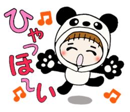 Hawaiian Girl ocyame costume Hen 1 sticker #9736714