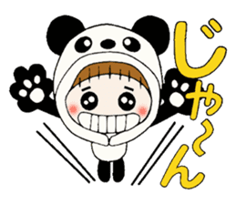 Hawaiian Girl ocyame costume Hen 1 sticker #9736715