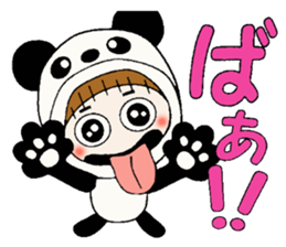 Hawaiian Girl ocyame costume Hen 1 sticker #9736717