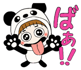 Hawaiian Girl ocyame costume Hen 1 sticker #9736717