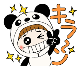 Hawaiian Girl ocyame costume Hen 1 sticker #9736718