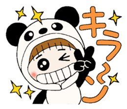 Hawaiian Girl ocyame costume Hen 1 sticker #9736718