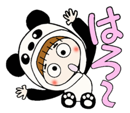 Hawaiian Girl ocyame costume Hen 1 sticker #9736719