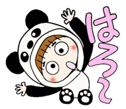 Hawaiian Girl ocyame costume Hen 1 sticker #9736719