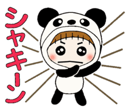 Hawaiian Girl ocyame costume Hen 1 sticker #9736721