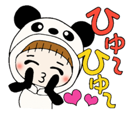 Hawaiian Girl ocyame costume Hen 1 sticker #9736723