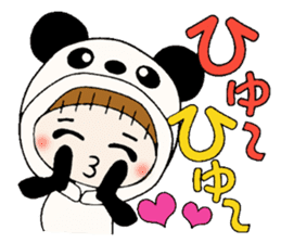 Hawaiian Girl ocyame costume Hen 1 sticker #9736723