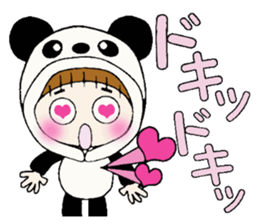 Hawaiian Girl ocyame costume Hen 1 sticker #9736724