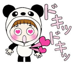 Hawaiian Girl ocyame costume Hen 1 sticker #9736724