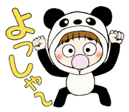 Hawaiian Girl ocyame costume Hen 1 sticker #9736725